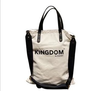 Kingdom Logo Print Cotton Tote Bag